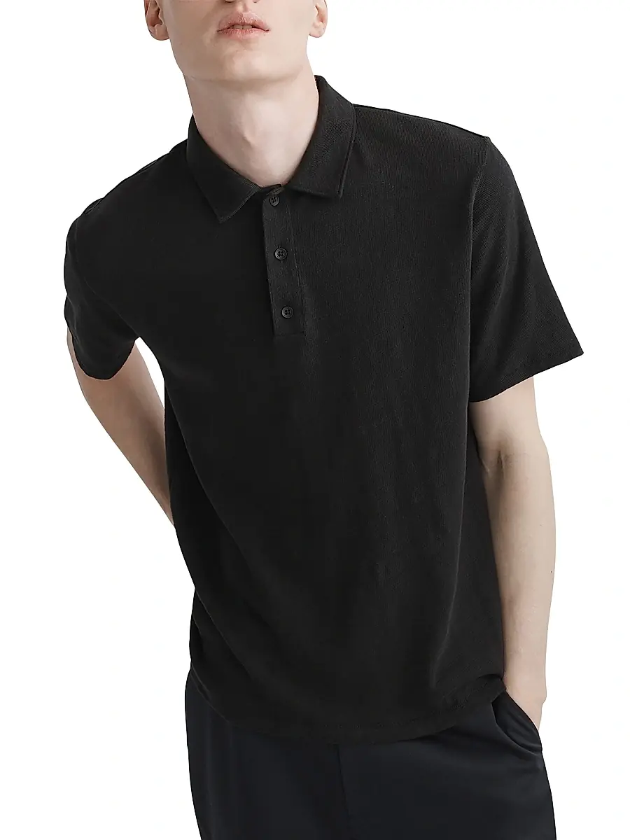 rag & bone Men's Classic Flame Polo Shirt | Thumbnail 3