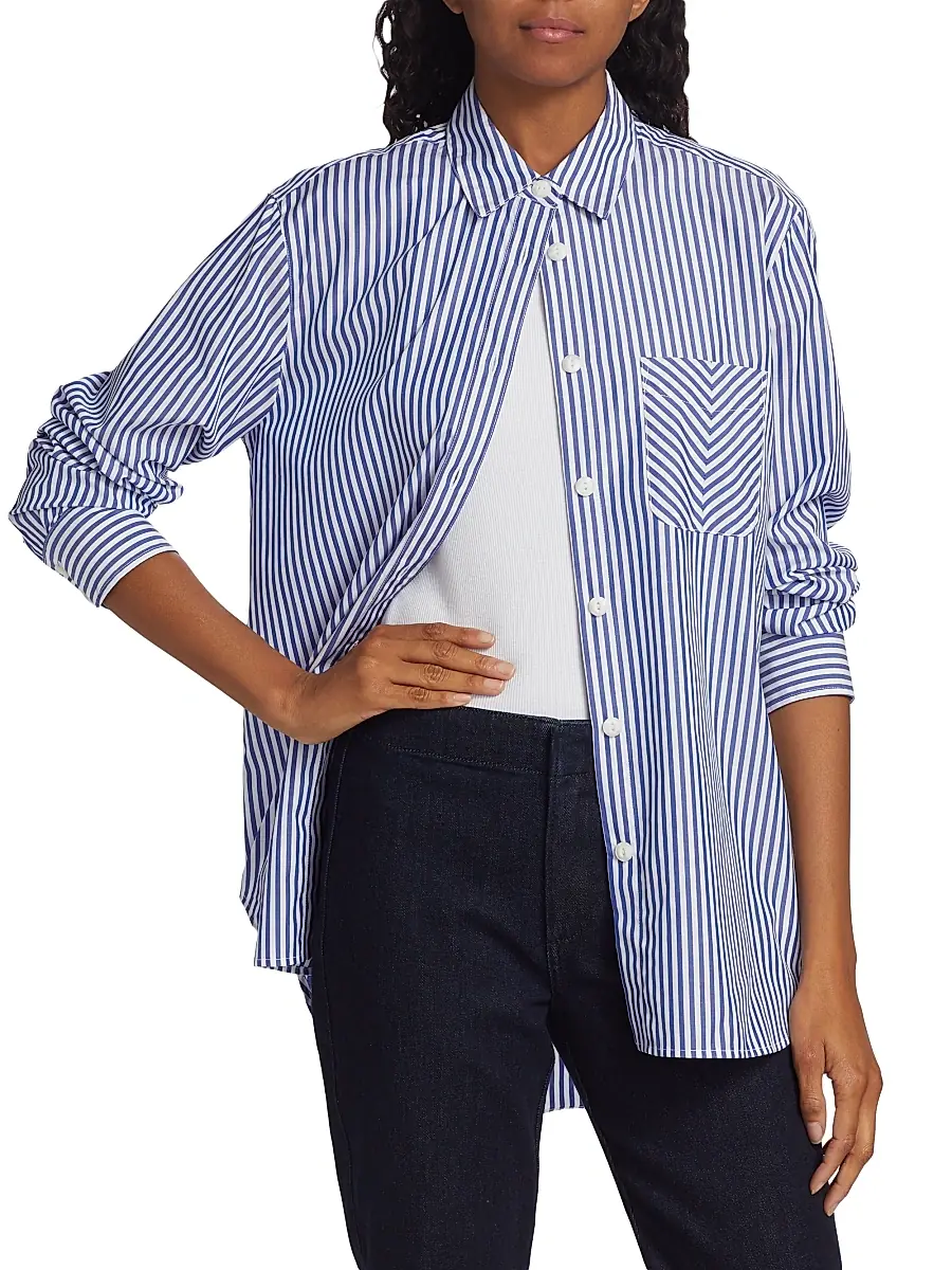 rag & bone Women's Maxine Cotton Poplin Striped Shirt | Thumbnail 3 rag & bone Women's Maxine Cotton Poplin Striped Shirt | Thumbnail 3