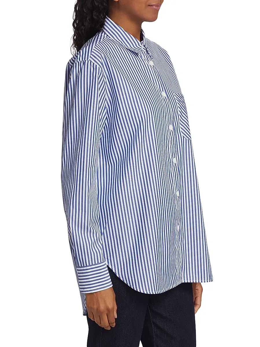 rag & bone Women's Maxine Cotton Poplin Striped Shirt | Thumbnail 4 rag & bone Women's Maxine Cotton Poplin Striped Shirt | Thumbnail 4