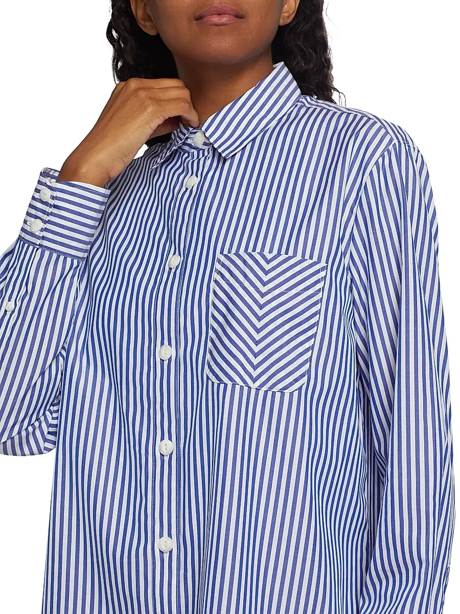 rag & bone Women's Maxine Cotton Poplin Striped Shirt | Thumbnail 6 rag & bone Women's Maxine Cotton Poplin Striped Shirt | Thumbnail 6