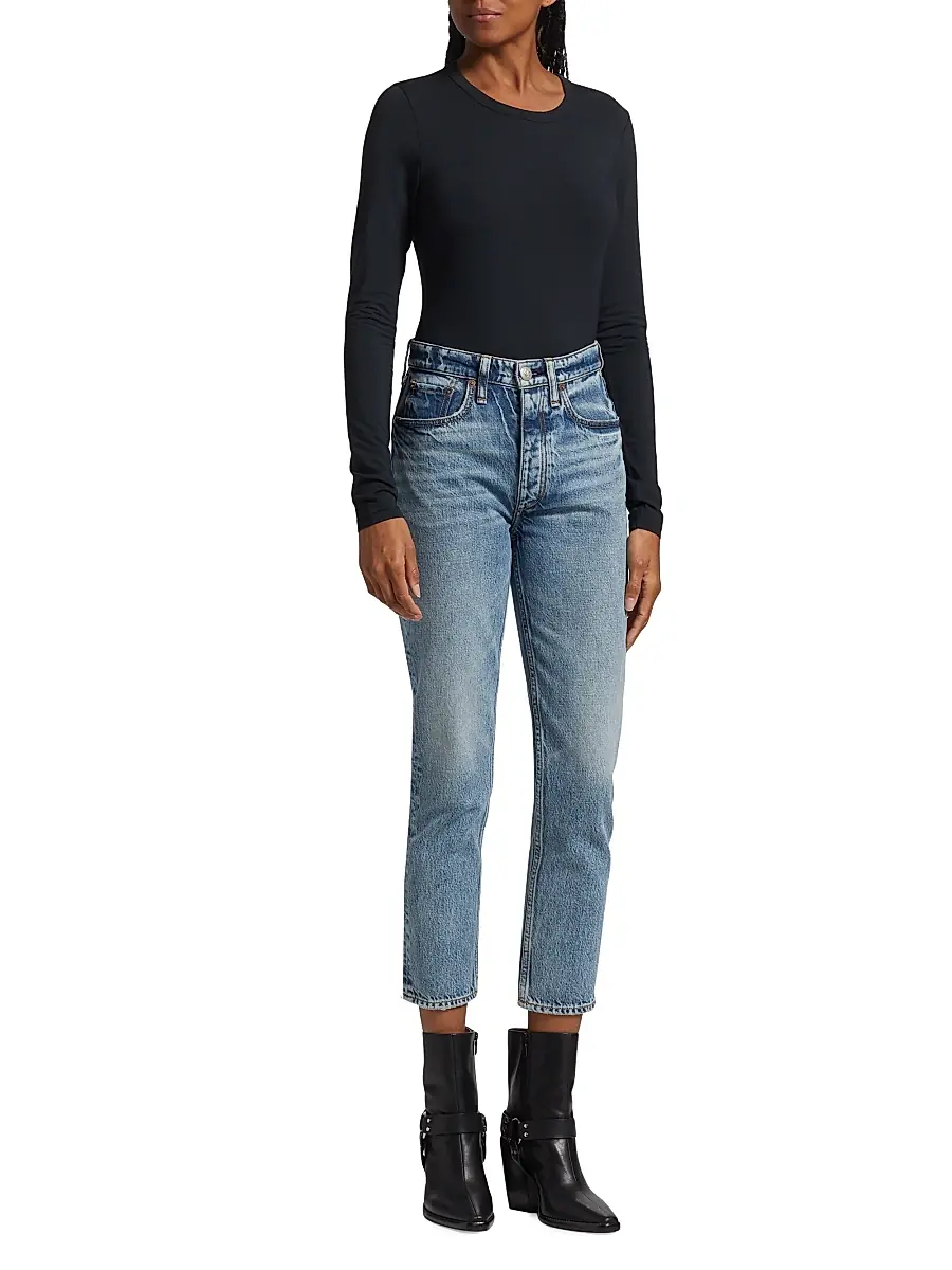 rag & bone Women's ICONS Luca Slim Long-Sleeve T-Shirt | Thumbnail 2 rag & bone Women's ICONS Luca Slim Long-Sleeve T-Shirt | Thumbnail 2
