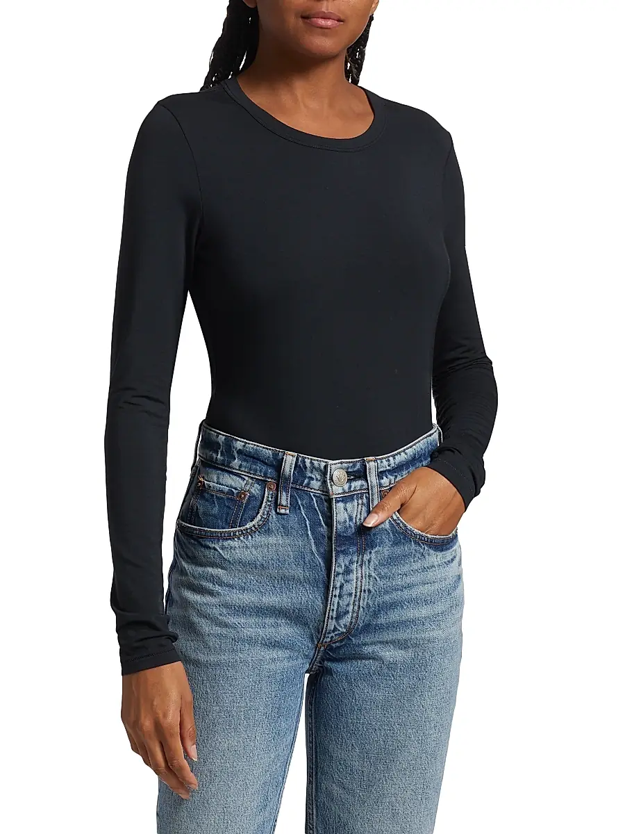 rag & bone Women's ICONS Luca Slim Long-Sleeve T-Shirt | Thumbnail 3 rag & bone Women's ICONS Luca Slim Long-Sleeve T-Shirt | Thumbnail 3