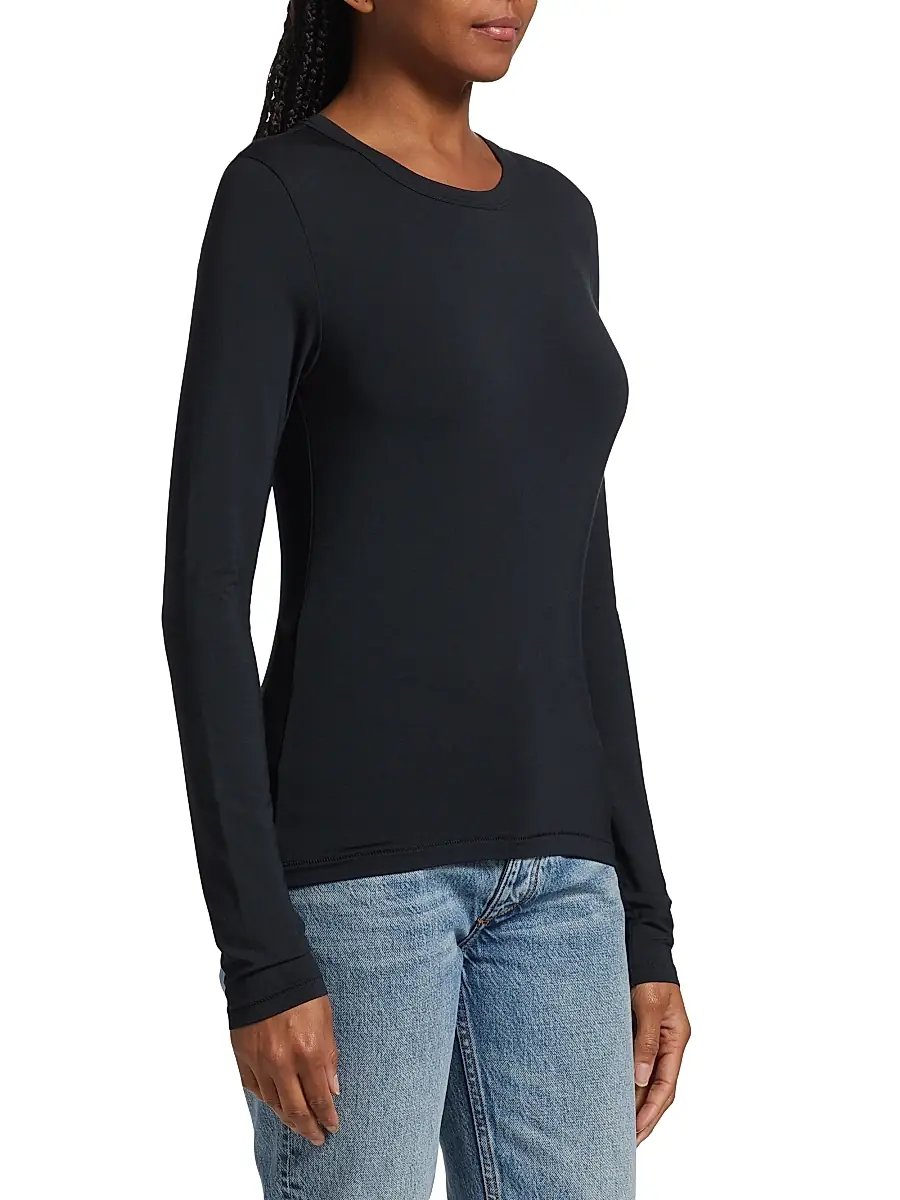 rag & bone Women's ICONS Luca Slim Long-Sleeve T-Shirt | Thumbnail 4 rag & bone Women's ICONS Luca Slim Long-Sleeve T-Shirt | Thumbnail 4