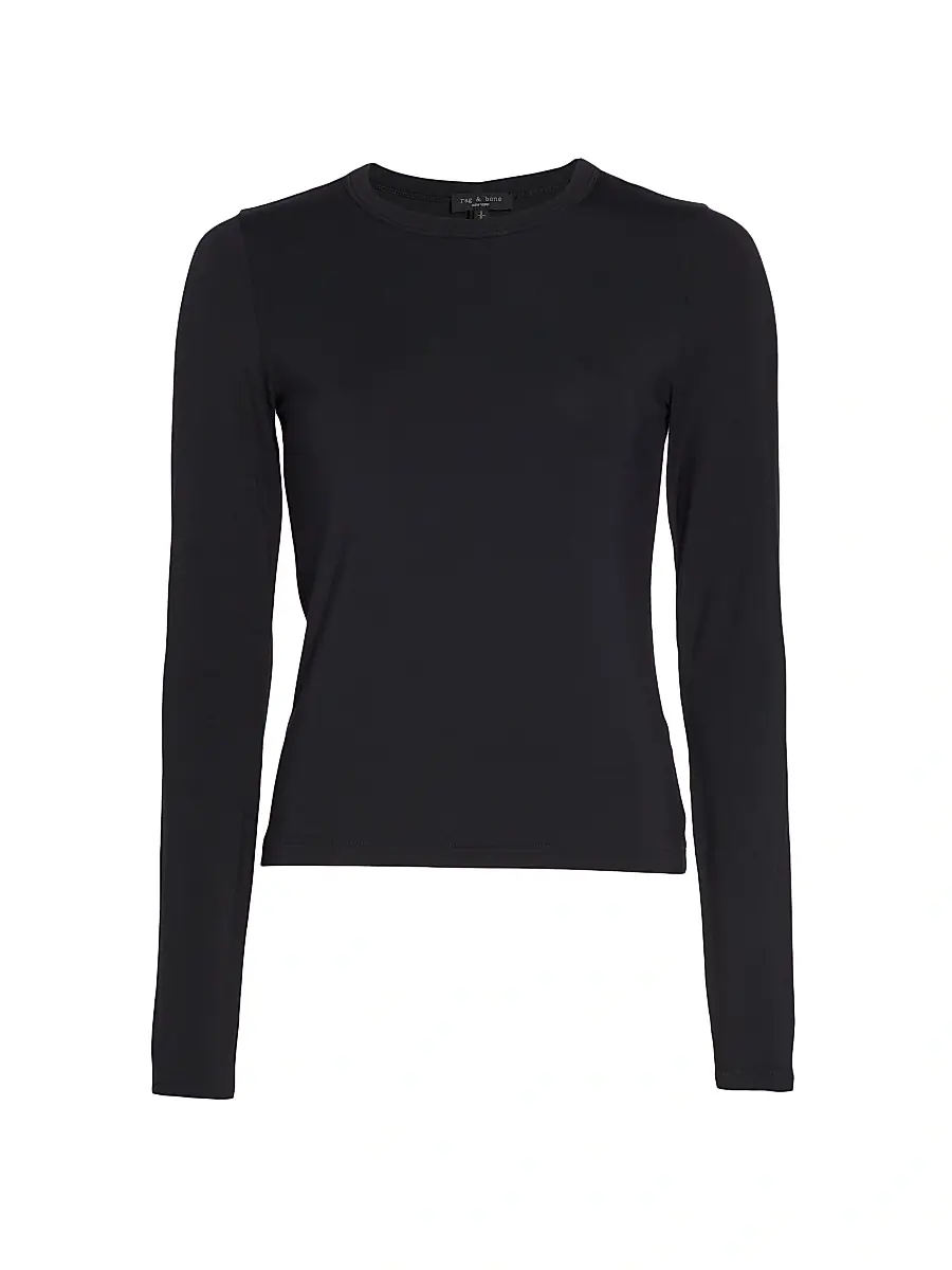 rag & bone Women's ICONS Luca Slim Long-Sleeve T-Shirt