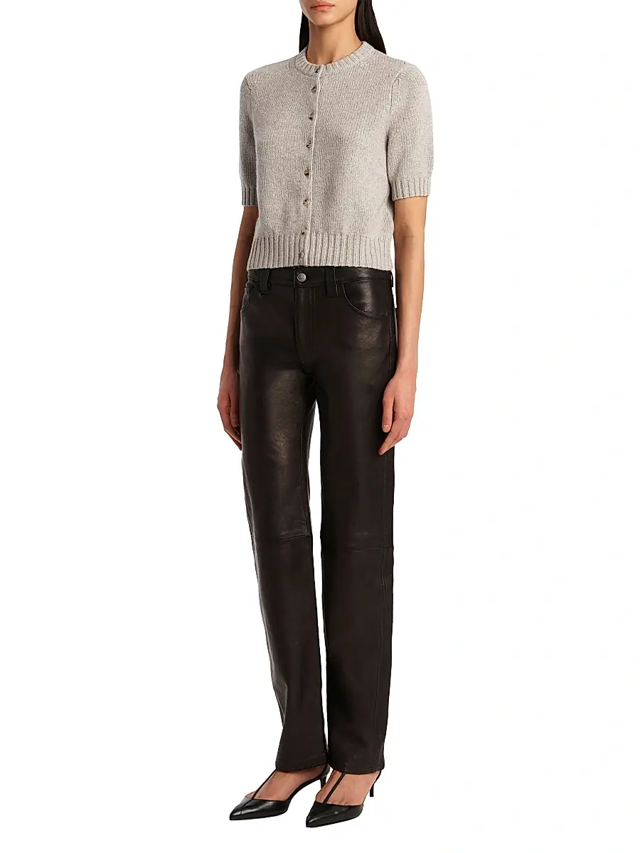 Khaite Women's Nora Cashmere-Blend Cardigan - Heather Grey | Thumbnail 2 Khaite Women's Nora Cashmere-Blend Cardigan - Heather Grey | Thumbnail 2