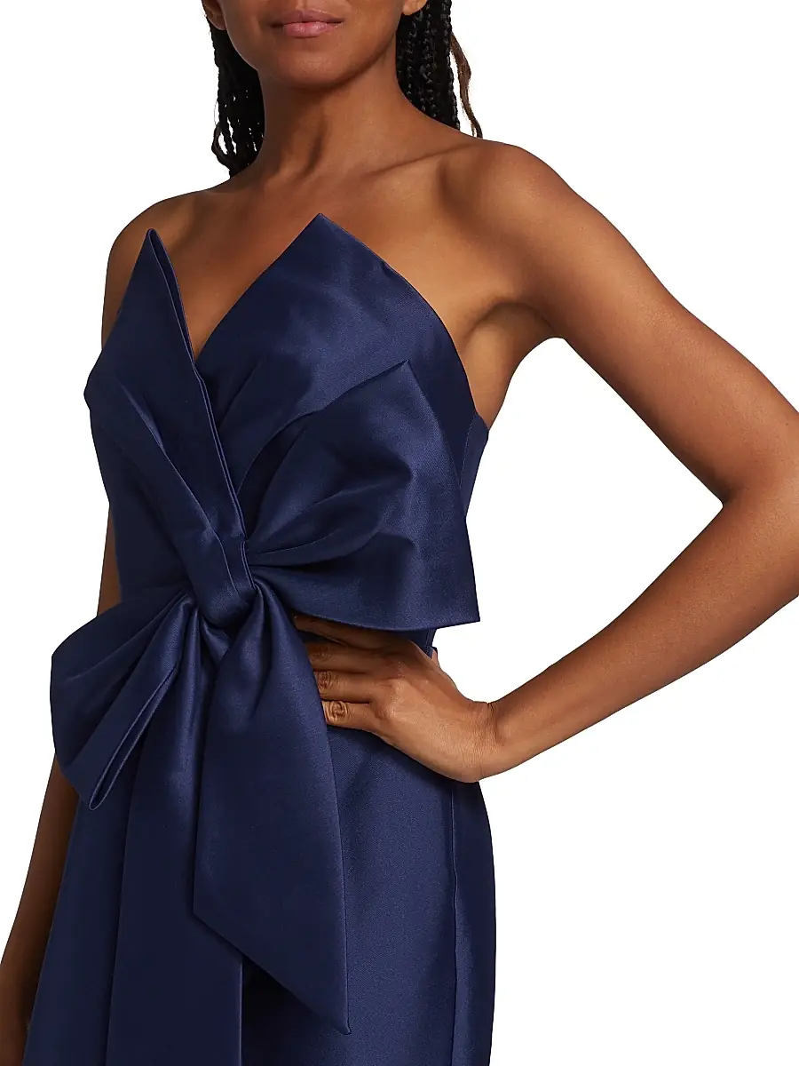 BADGLEY MISCHKA Women's Strapless Bow Gown | Thumbnail 6
