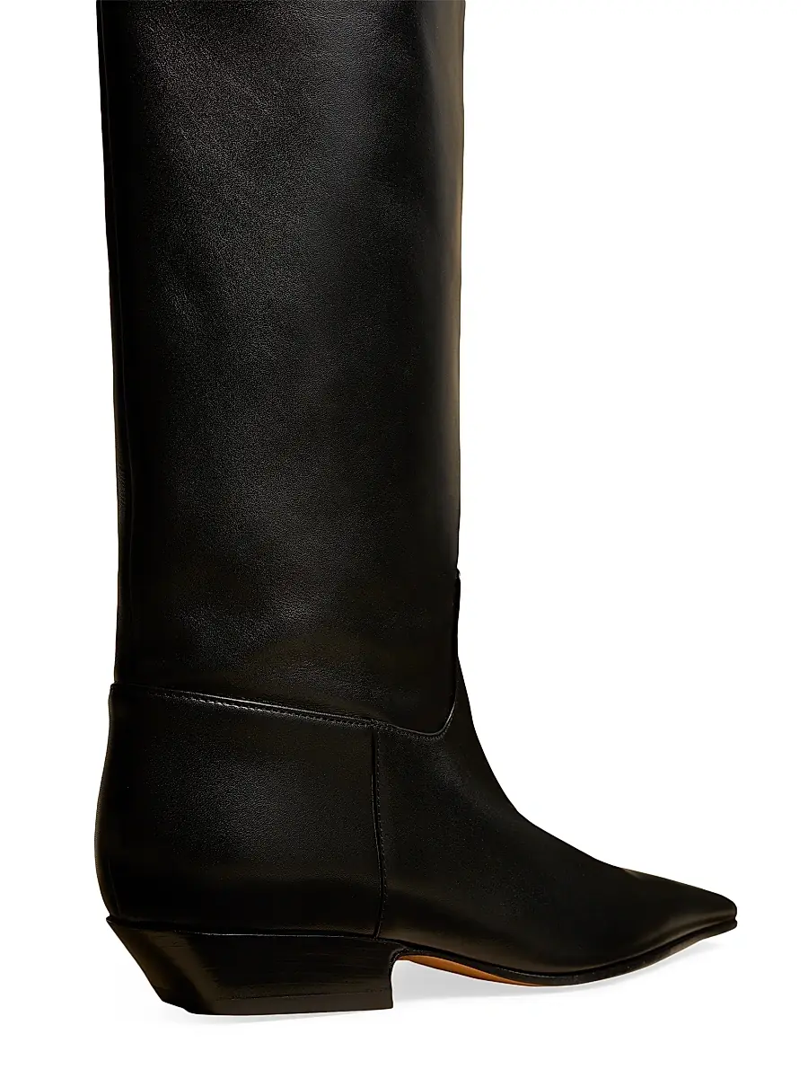Khaite Women's Marfa 25MM Leather Knee-High Boots - Black | Thumbnail 3 Khaite Women's Marfa 25MM Leather Knee-High Boots - Black | Thumbnail 3