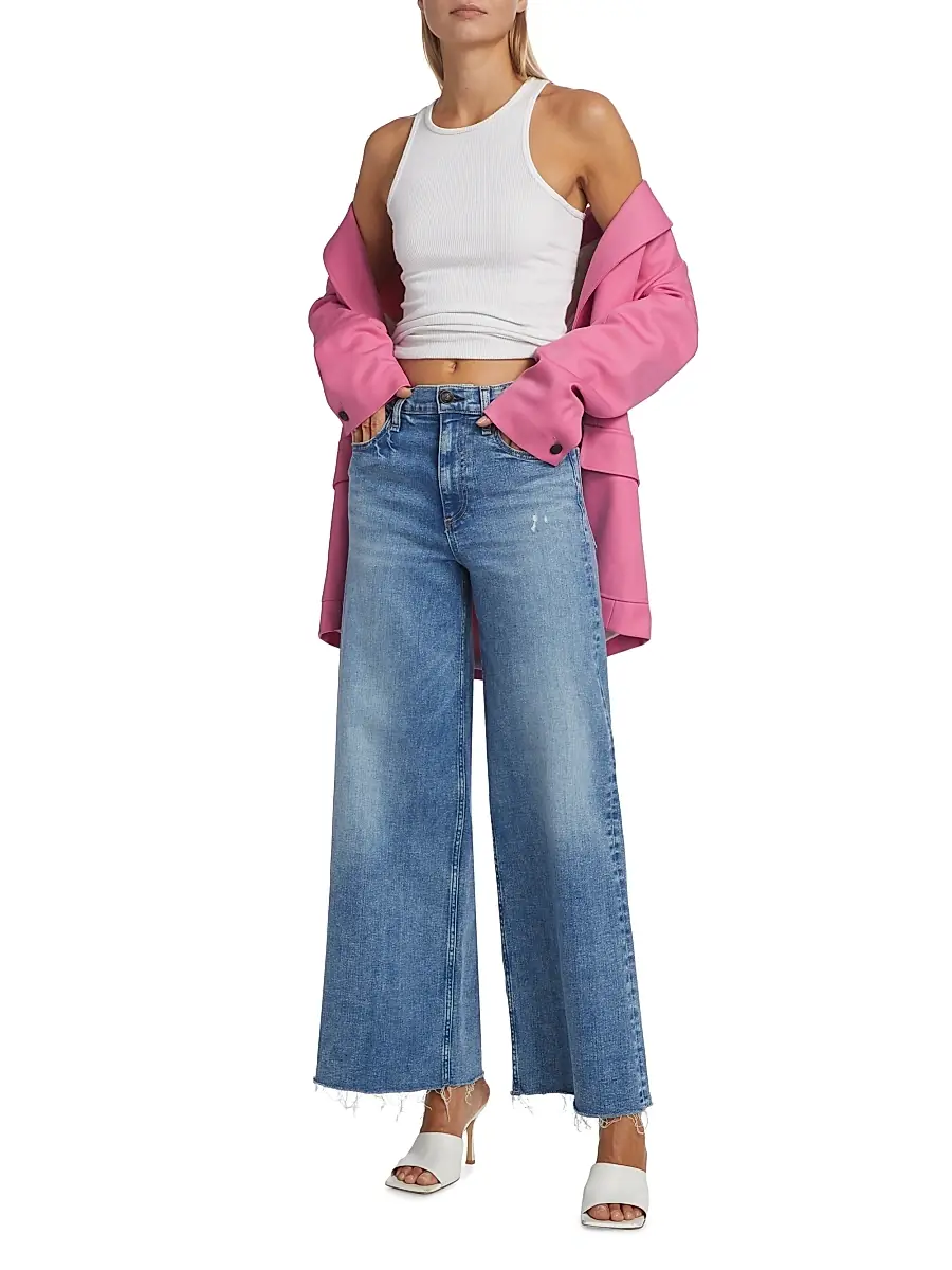 rag & bone Women's Flexi Sofie Wide-Leg Cropped Jeans | Thumbnail 2 rag & bone Women's Flexi Sofie Wide-Leg Cropped Jeans | Thumbnail 2