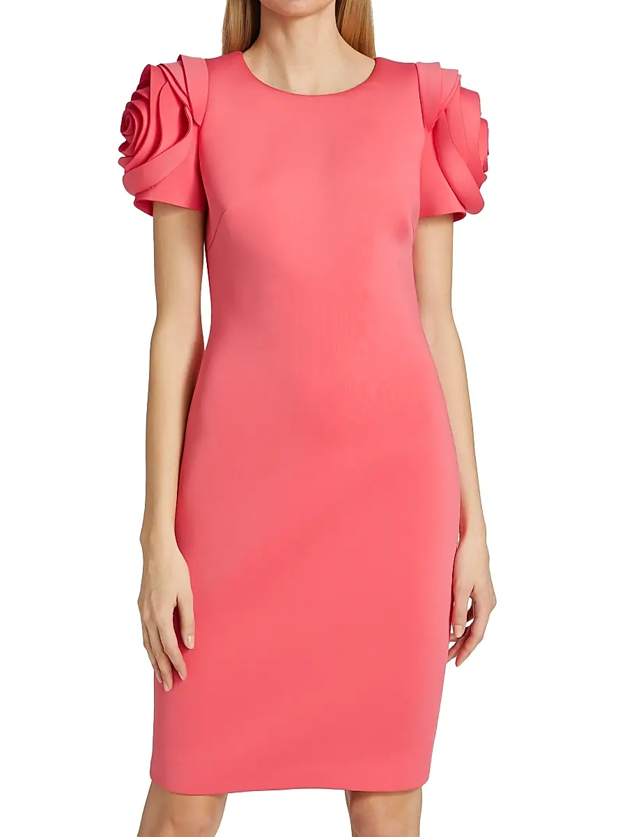 BADGLEY MISCHKA Women's Rosette Cocktail Dress | Thumbnail 3