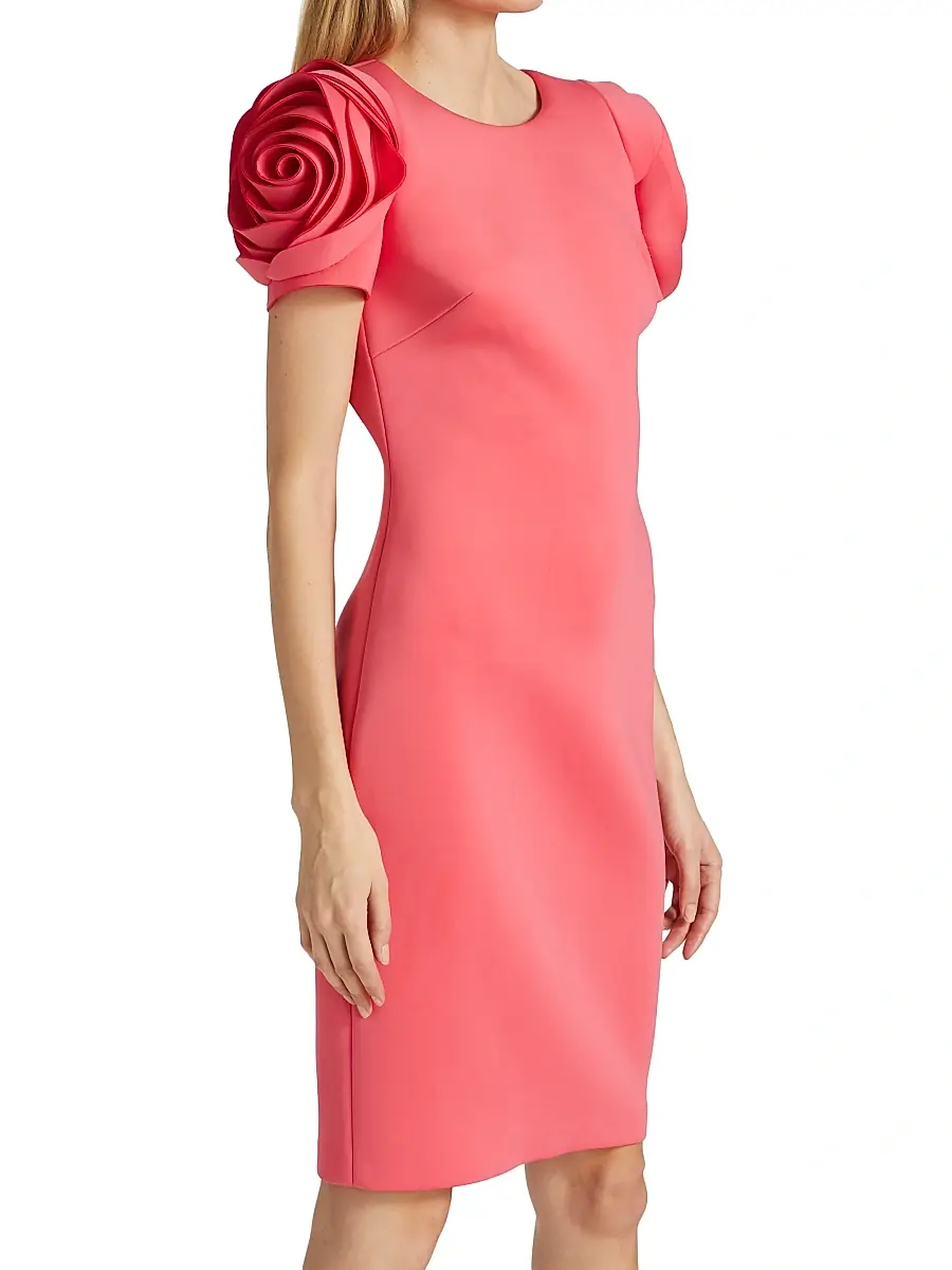 BADGLEY MISCHKA Women's Rosette Cocktail Dress | Thumbnail 4