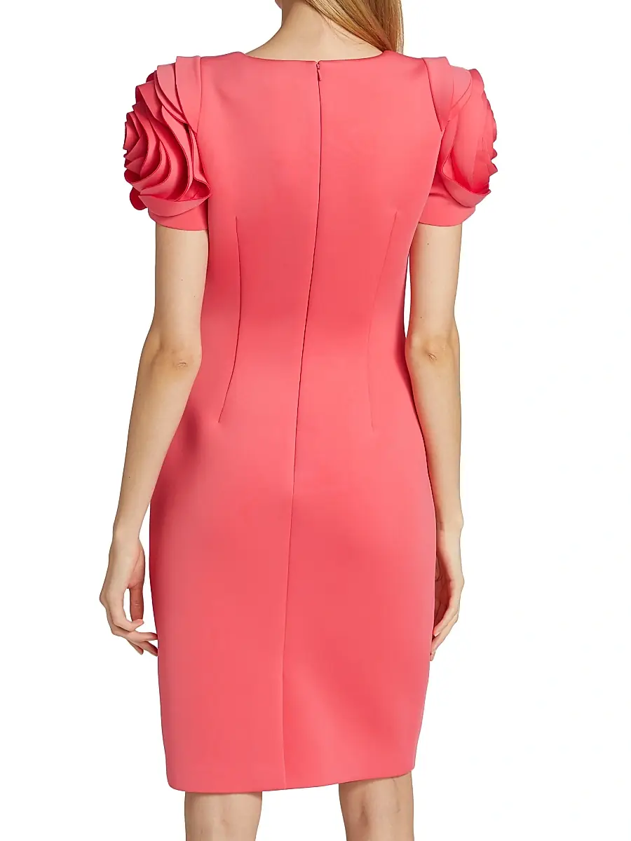 BADGLEY MISCHKA Women's Rosette Cocktail Dress | Thumbnail 5