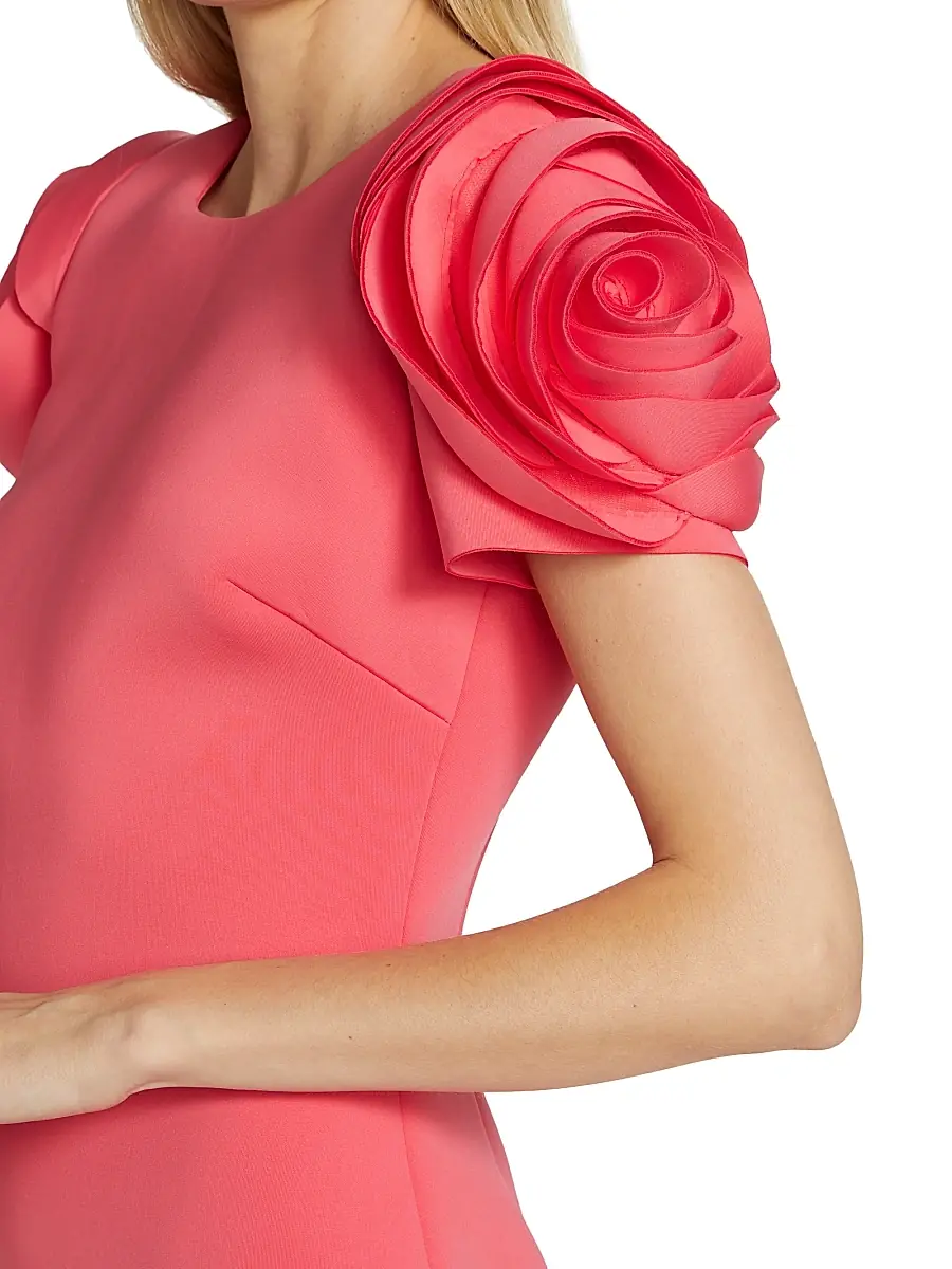 BADGLEY MISCHKA Women's Rosette Cocktail Dress | Thumbnail 6