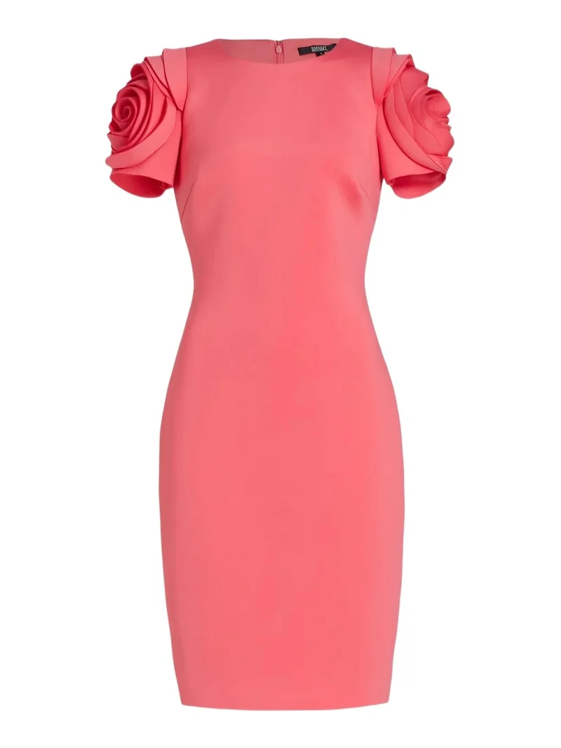 BADGLEY MISCHKA Women's Rosette Cocktail Dress
