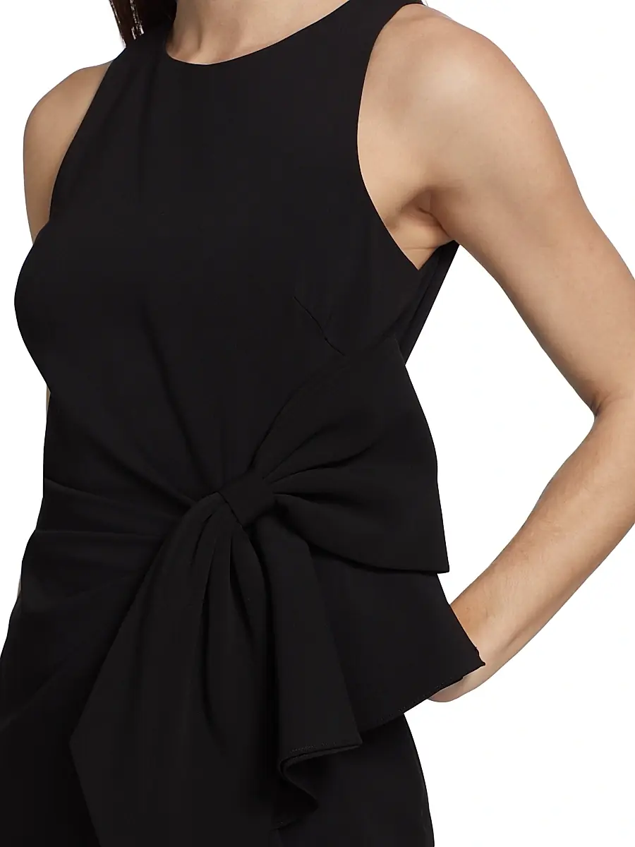 BADGLEY MISCHKA Women's Odessa Asymmetric Sleeveless Column Ruffle-Skirt Gown | Thumbnail 6