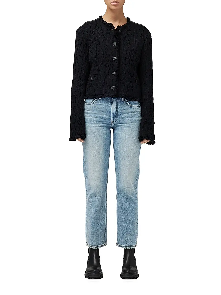 rag & bone Women's Harlow Straight Mid-Rise Crop Jeans | Thumbnail 2 rag & bone Women's Harlow Straight Mid-Rise Crop Jeans | Thumbnail 2