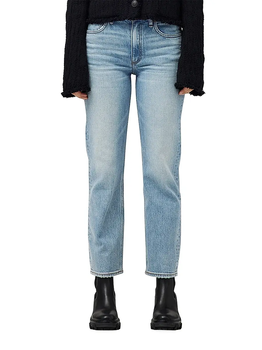 rag & bone Women's Harlow Straight Mid-Rise Crop Jeans | Thumbnail 3 rag & bone Women's Harlow Straight Mid-Rise Crop Jeans | Thumbnail 3