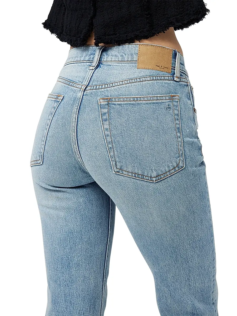 rag & bone Women's Harlow Straight Mid-Rise Crop Jeans | Thumbnail 6 rag & bone Women's Harlow Straight Mid-Rise Crop Jeans | Thumbnail 6