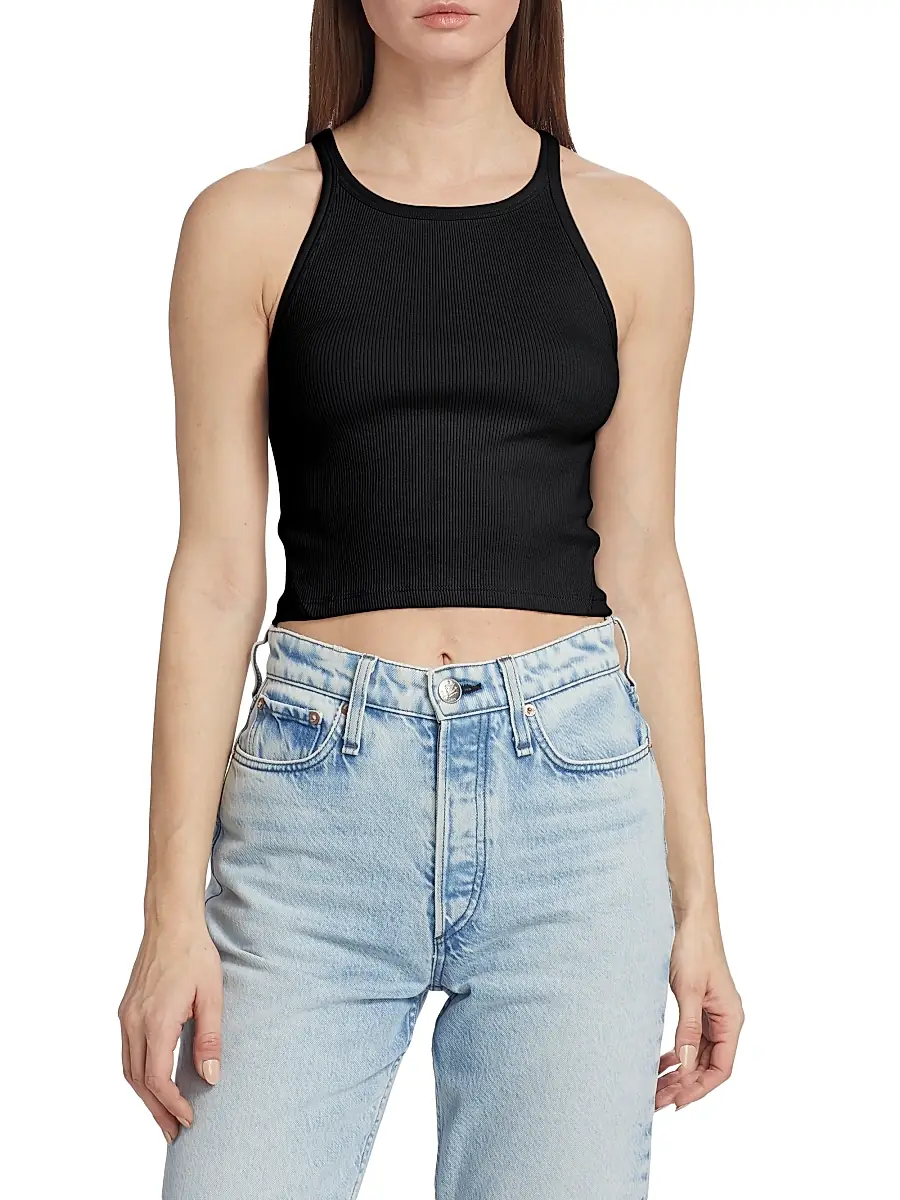 rag & bone Women's Cropped Ribbed Tank | Thumbnail 3