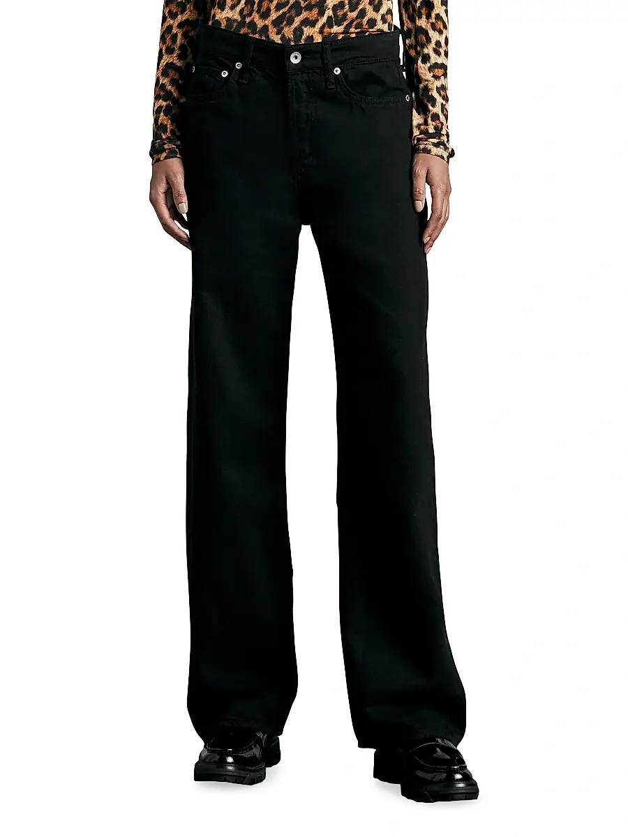 rag & bone Women's Featherweight Logan Wide-Leg Pant