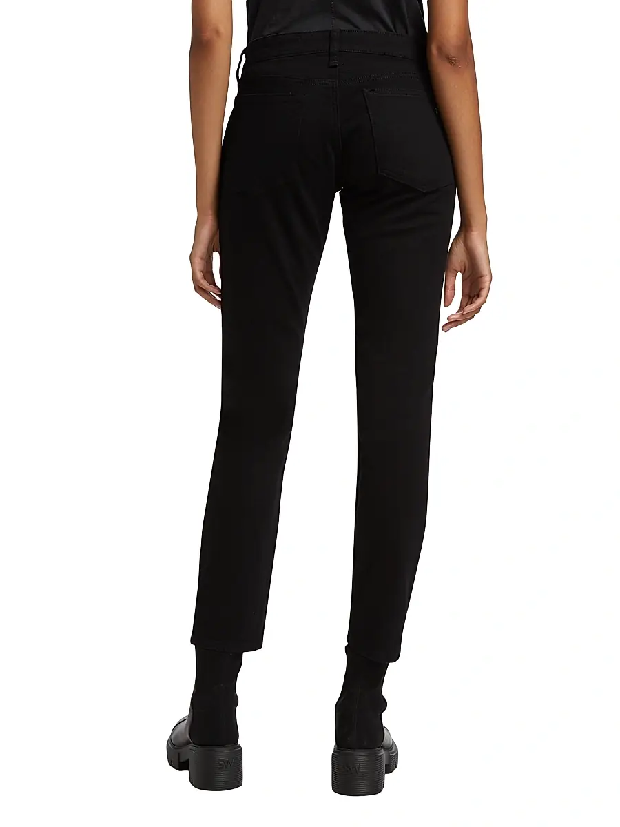 rag & bone Women's Dre Low-Rise Slim Boyfriend Jeans - Black | Thumbnail 5