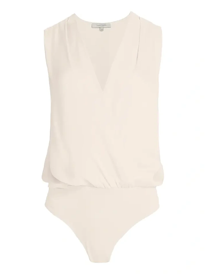 Women's Date Satin Surplice Bodysuit Women's Date Satin Surplice Bodysuit