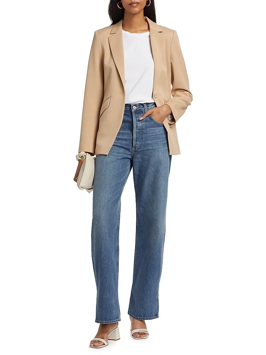Favorite Daughter Women's Favorite Tailored Blazer - Beige | Thumbnail 2 Favorite Daughter Women's Favorite Tailored Blazer - Beige | Thumbnail 2