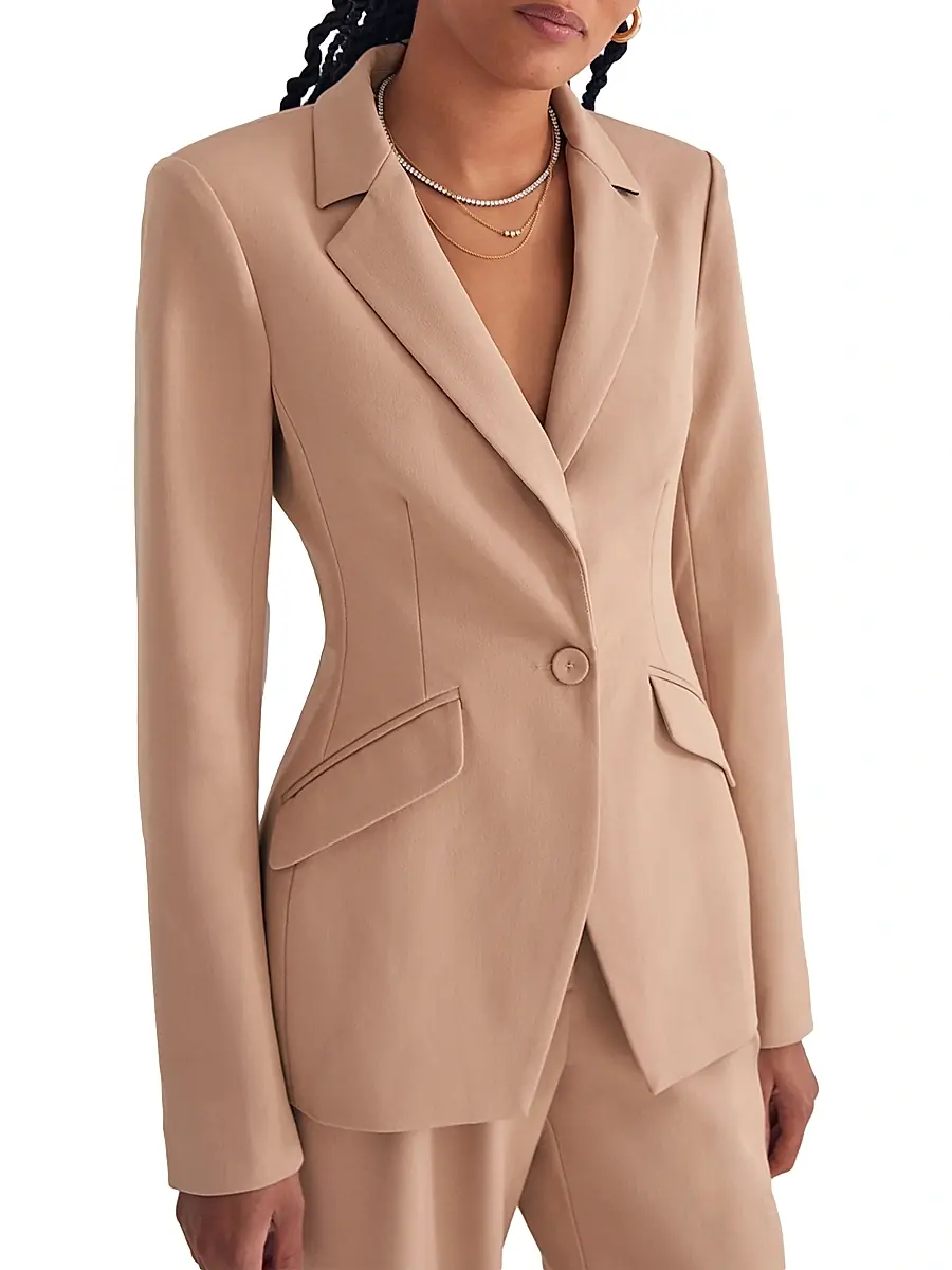 Favorite Daughter Women's Favorite Tailored Blazer - Beige | Thumbnail 6 Favorite Daughter Women's Favorite Tailored Blazer - Beige | Thumbnail 6