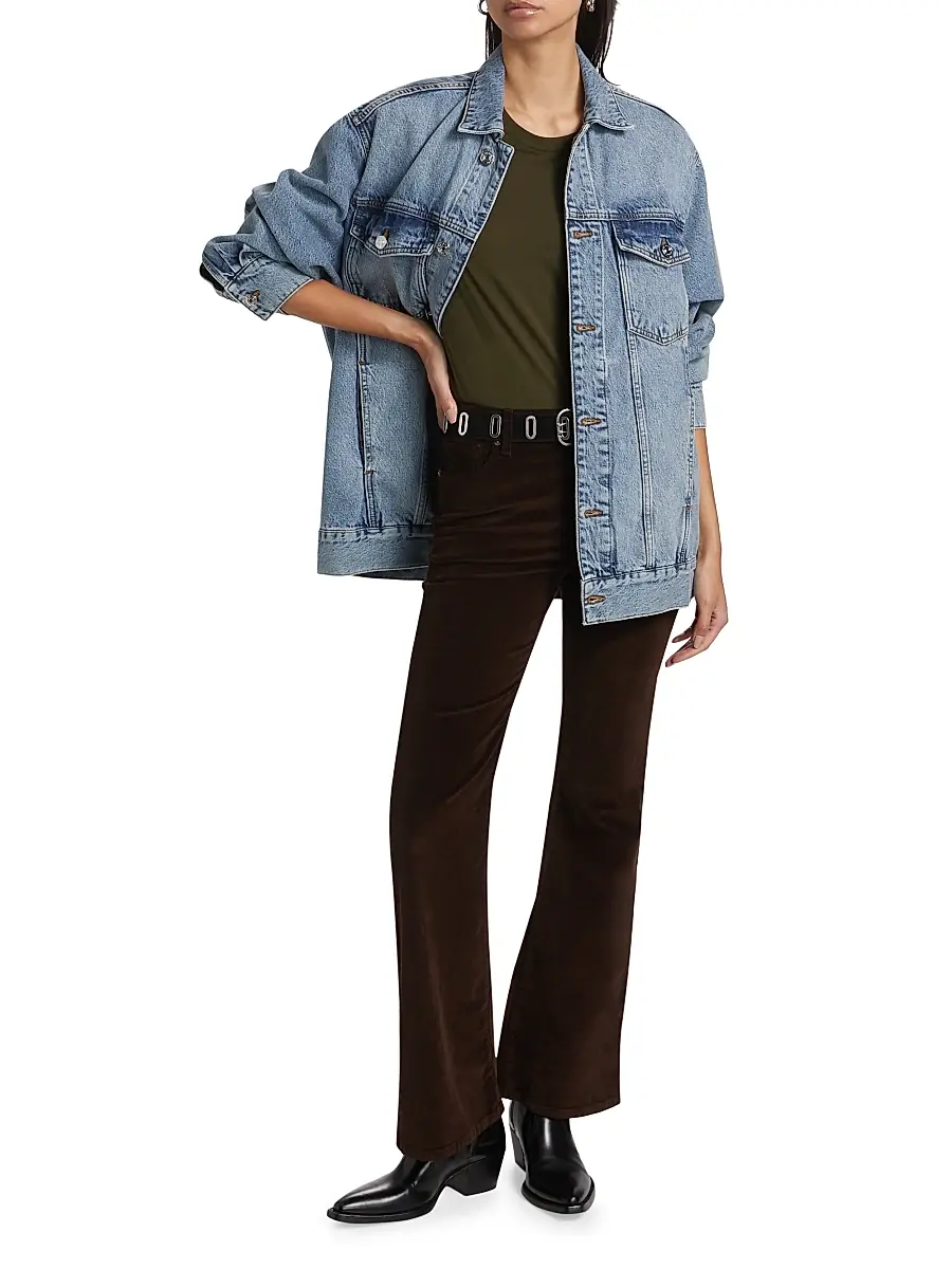 Frame Women's Le Easy Corduroy Flared Pants - Espresso | Thumbnail 2 Frame Women's Le Easy Corduroy Flared Pants - Espresso | Thumbnail 2