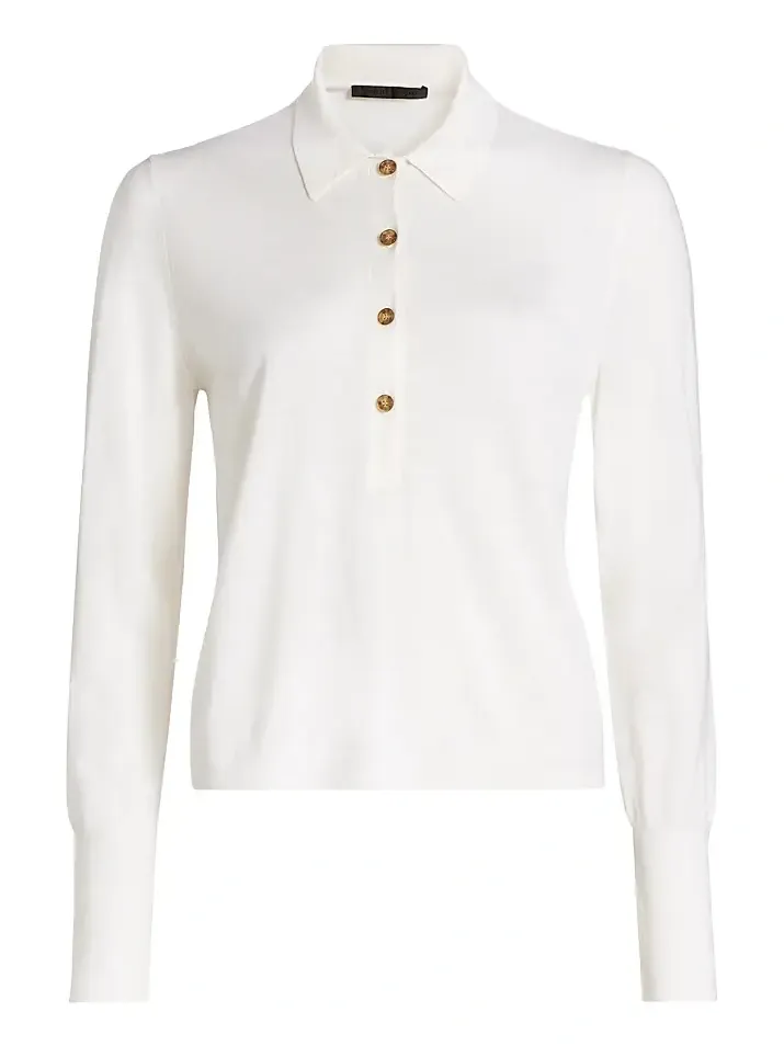 Women's Grayson Wool Knit Polo Top