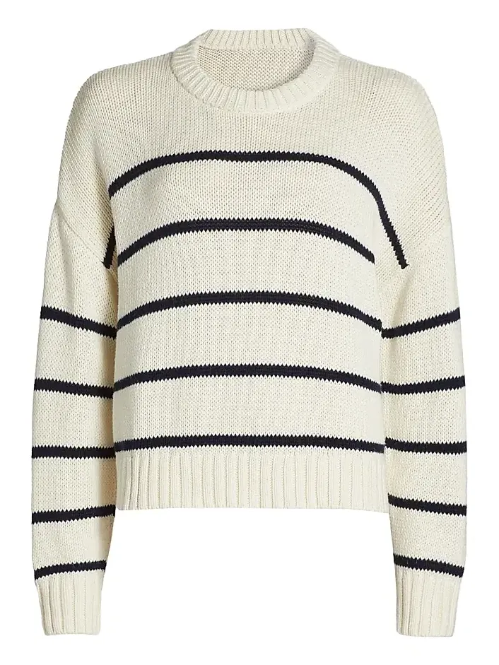 Women's Chloe Striped Cotton Crewneck Sweater