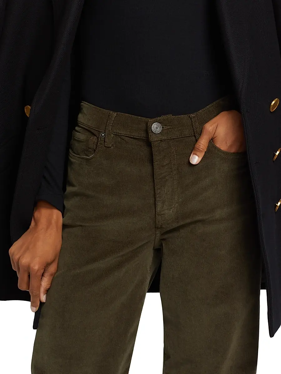 Frame Women's Le Slim Palazzo Corduroy Jeans - Rich Military | Thumbnail 6 Frame Women's Le Slim Palazzo Corduroy Jeans - Rich Military | Thumbnail 6
