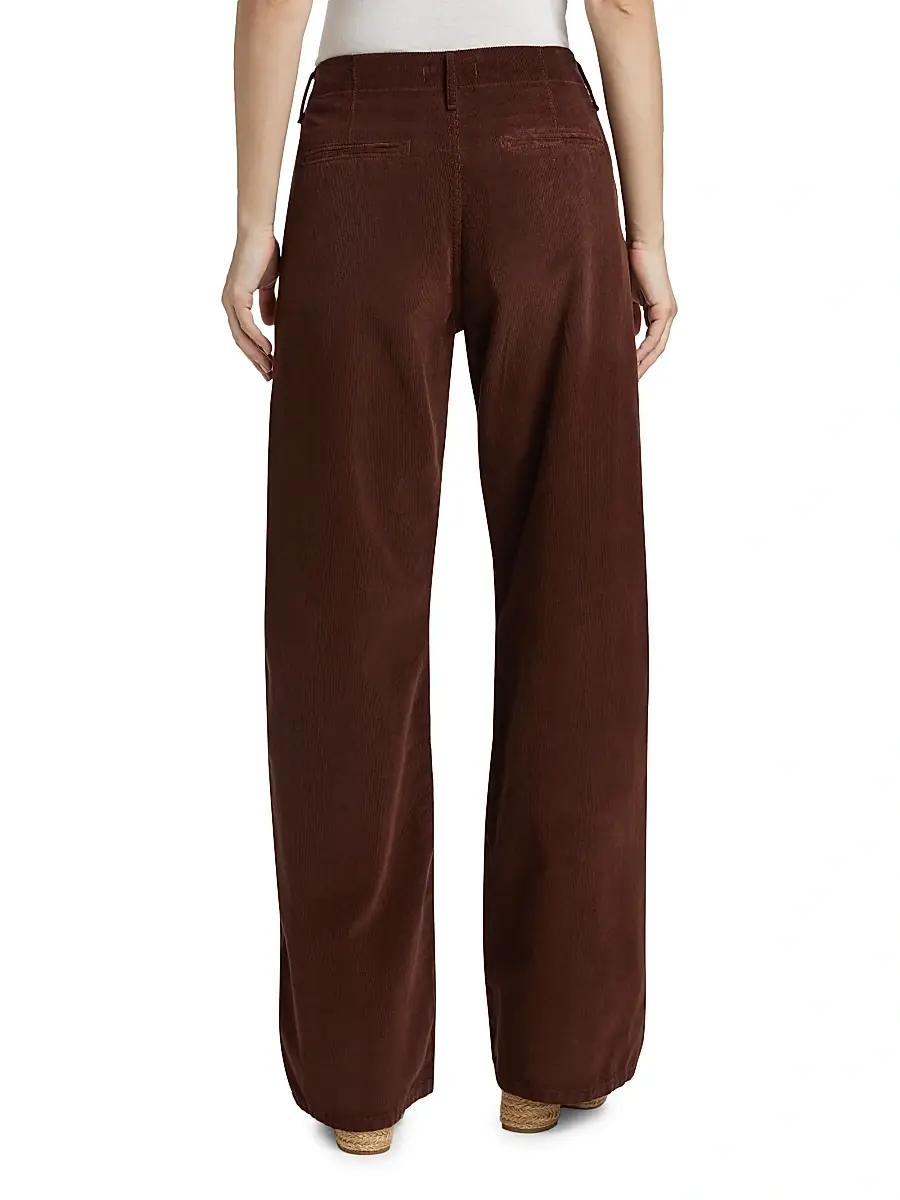 Re/done Women's Corduroy Straight-Leg Trousers - Dark Chocolate | Thumbnail 5 Re/done Women's Corduroy Straight-Leg Trousers - Dark Chocolate | Thumbnail 5