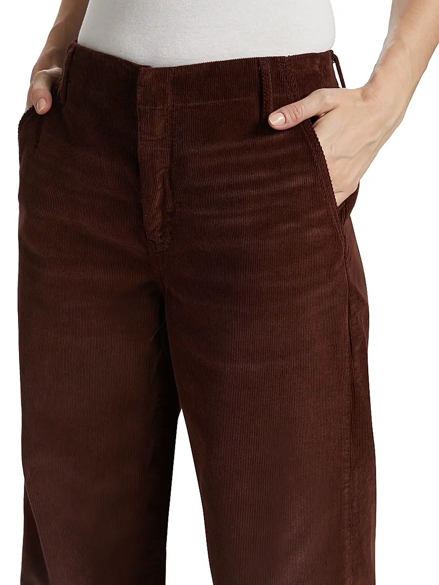Re/done Women's Corduroy Straight-Leg Trousers - Dark Chocolate | Thumbnail 6 Re/done Women's Corduroy Straight-Leg Trousers - Dark Chocolate | Thumbnail 6