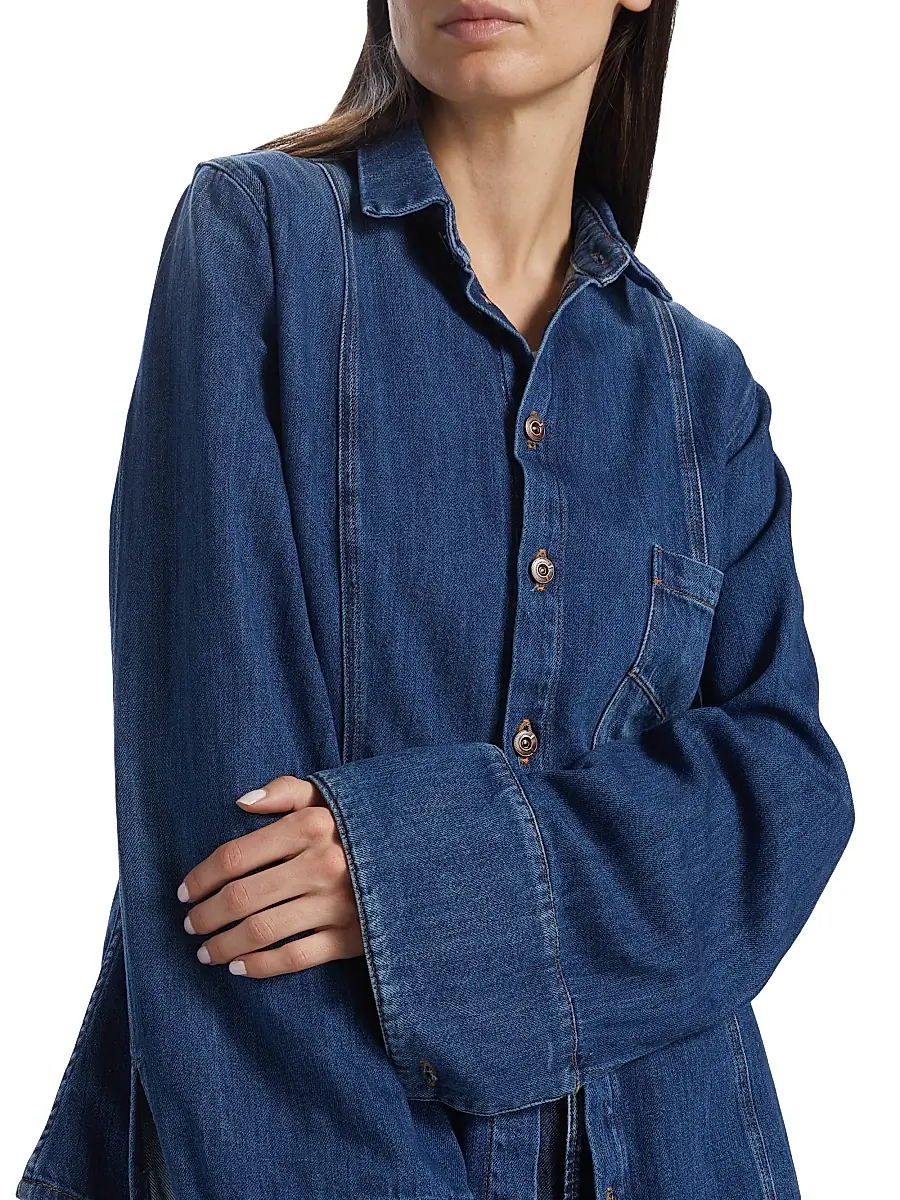 3x1 Women's Marina Denim Shirt - Hudson | Thumbnail 6 3x1 Women's Marina Denim Shirt - Hudson | Thumbnail 6
