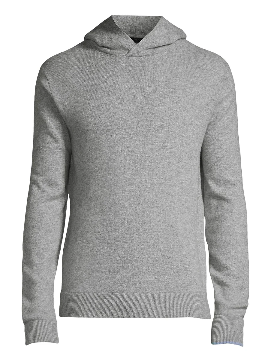 Men's Koko Wool & Cashmere Hoodie - Light Grey Men's Koko Wool & Cashmere Hoodie - Light Grey