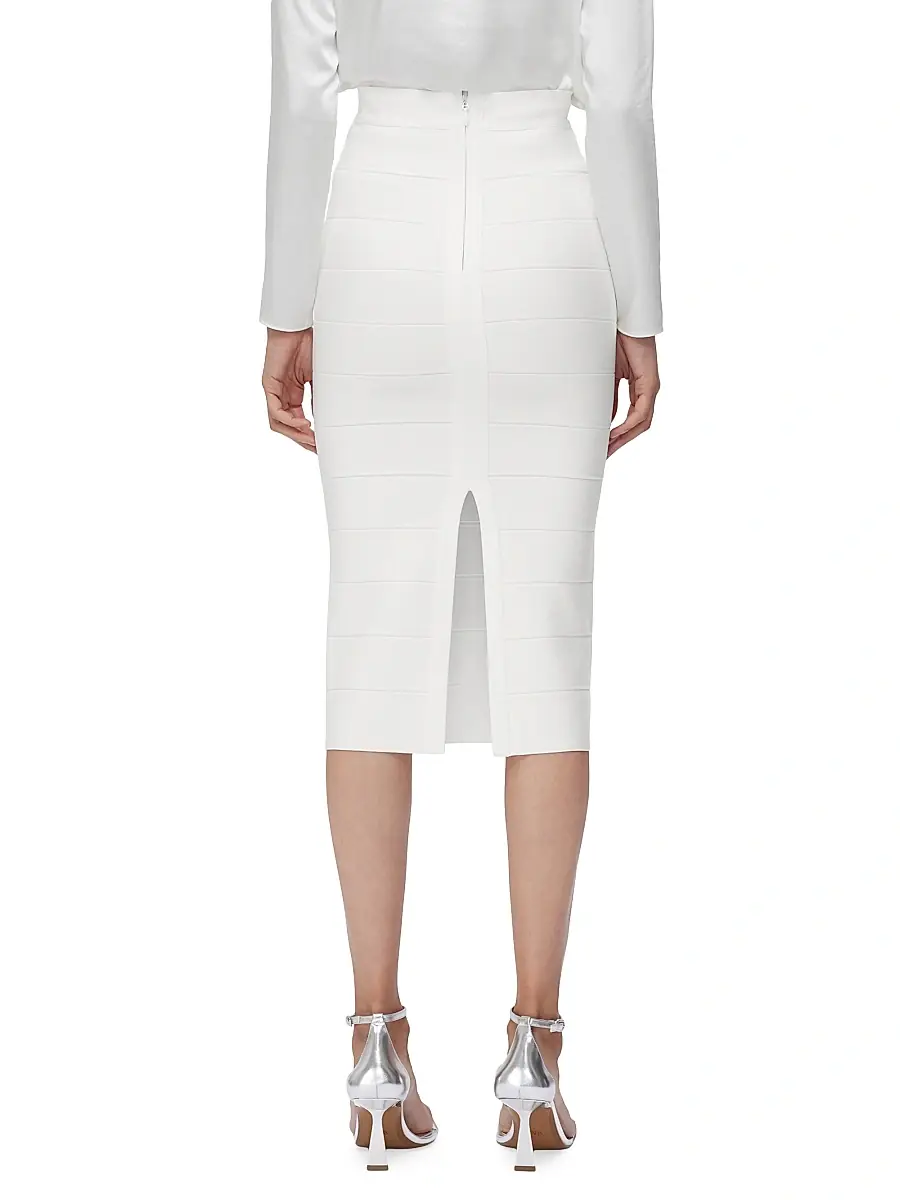 Hervé Léger Women's Icon Bandage Pencil Midi-Skirt | Thumbnail 4