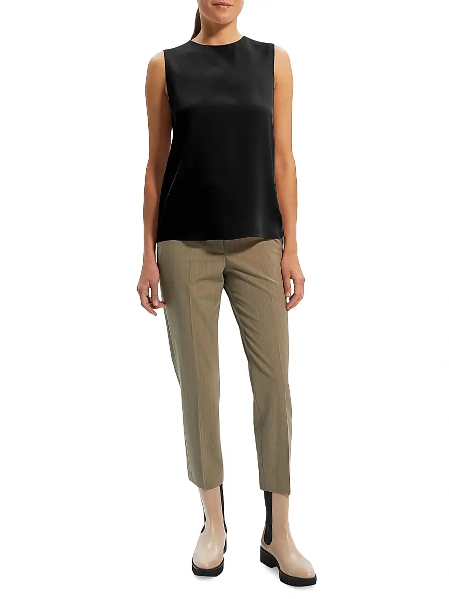 Theory Women's Silk Straight Shell | Thumbnail 2