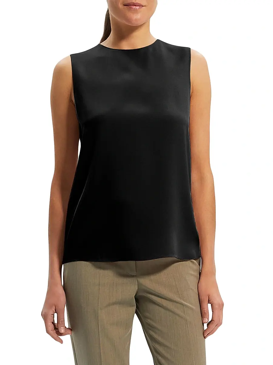Theory Women's Silk Straight Shell | Thumbnail 3
