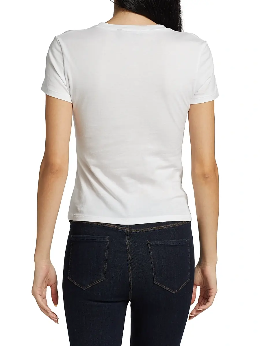 Theory Women's Tiny Short-Sleeve Cotton Tee | Thumbnail 5