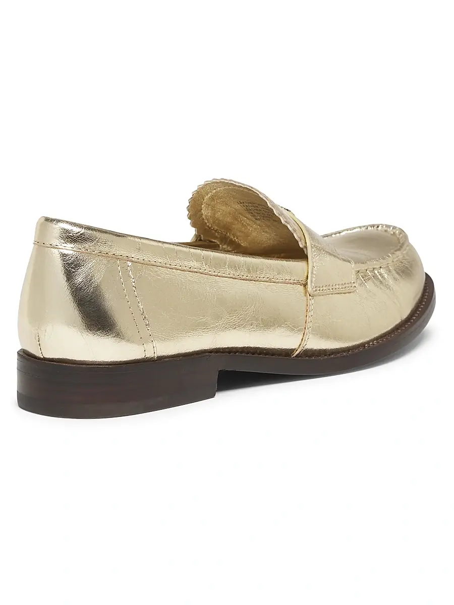 Tory Burch Women's Classic Metallic Leather Loafers | Thumbnail 3 Tory Burch Women's Classic Metallic Leather Loafers | Thumbnail 3