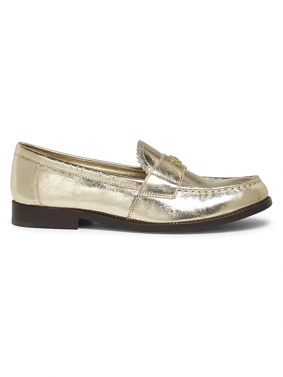 Tory Burch Women's Classic Metallic Leather Loafers