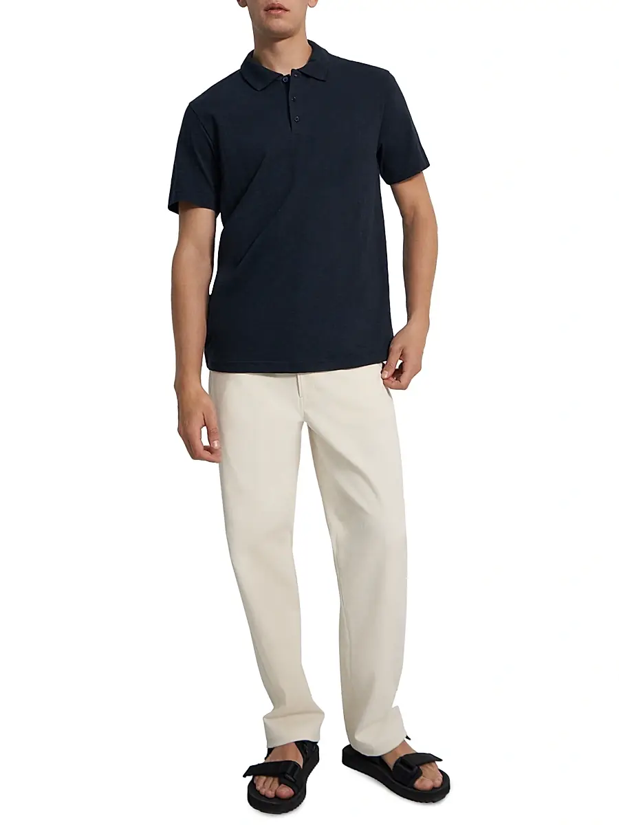 Theory Men's Bron Cotton Polo Shirt | Thumbnail 2 Theory Men's Bron Cotton Polo Shirt | Thumbnail 2