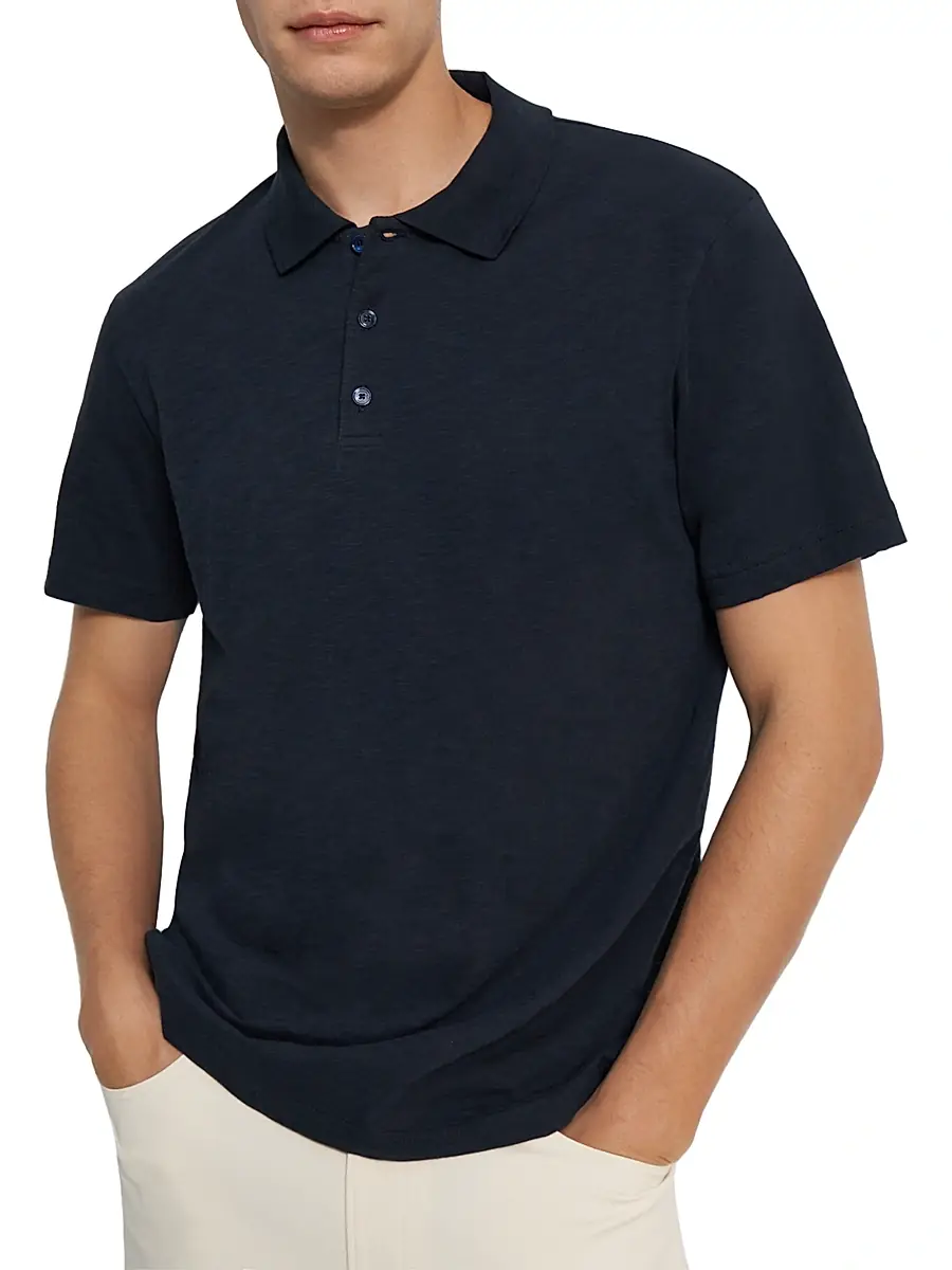 Theory Men's Bron Cotton Polo Shirt | Thumbnail 3 Theory Men's Bron Cotton Polo Shirt | Thumbnail 3