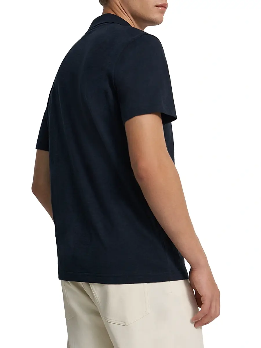Theory Men's Bron Cotton Polo Shirt | Thumbnail 4 Theory Men's Bron Cotton Polo Shirt | Thumbnail 4