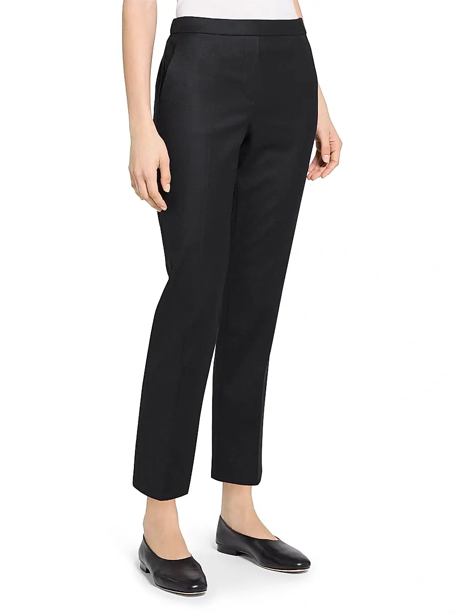Theory Women's Treeca Wool Crop Trousers | Thumbnail 4 Theory Women's Treeca Wool Crop Trousers | Thumbnail 4