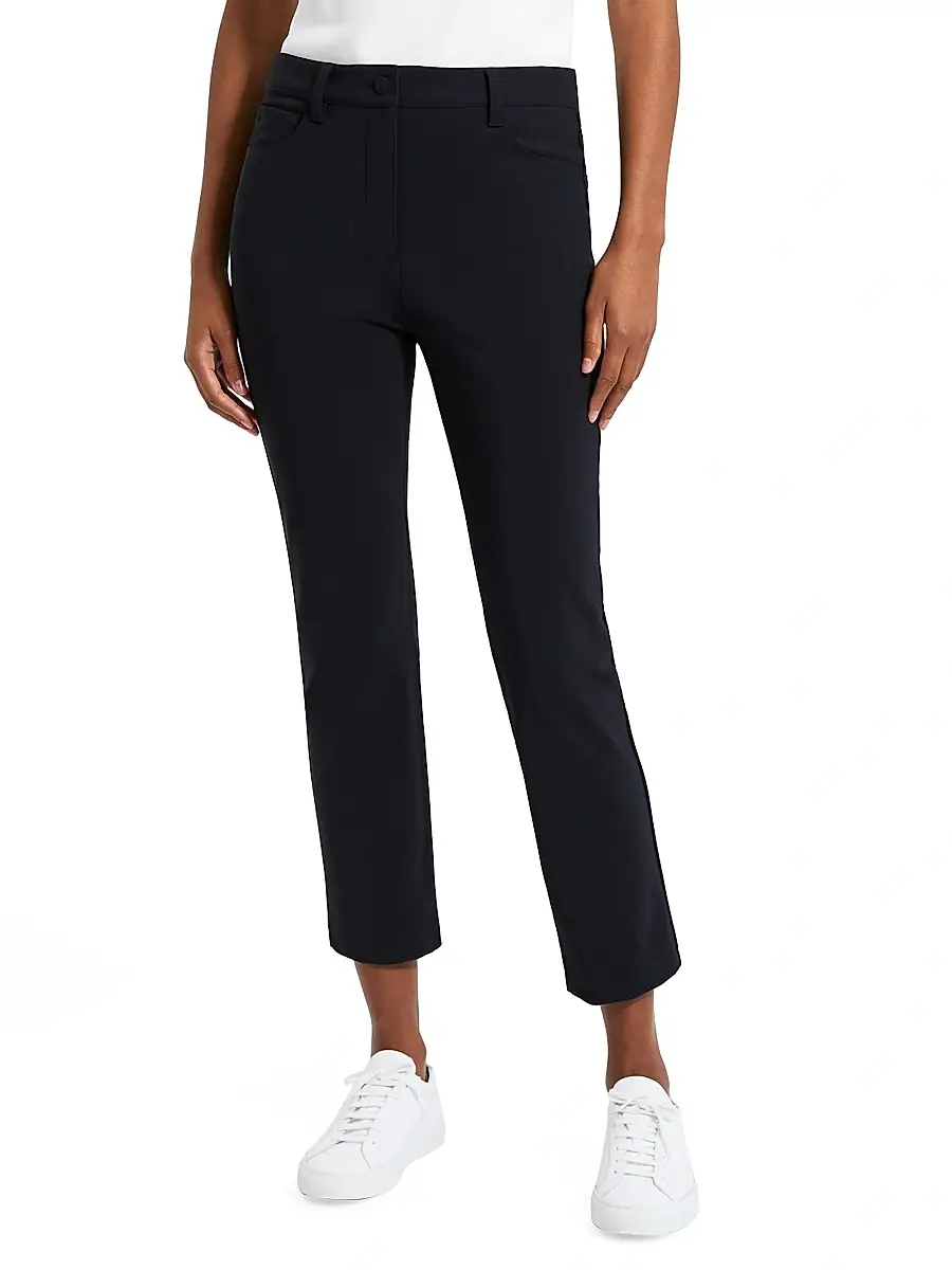 Theory Women's ​Treeca Ponte Slim-Fit Pants | Thumbnail 3