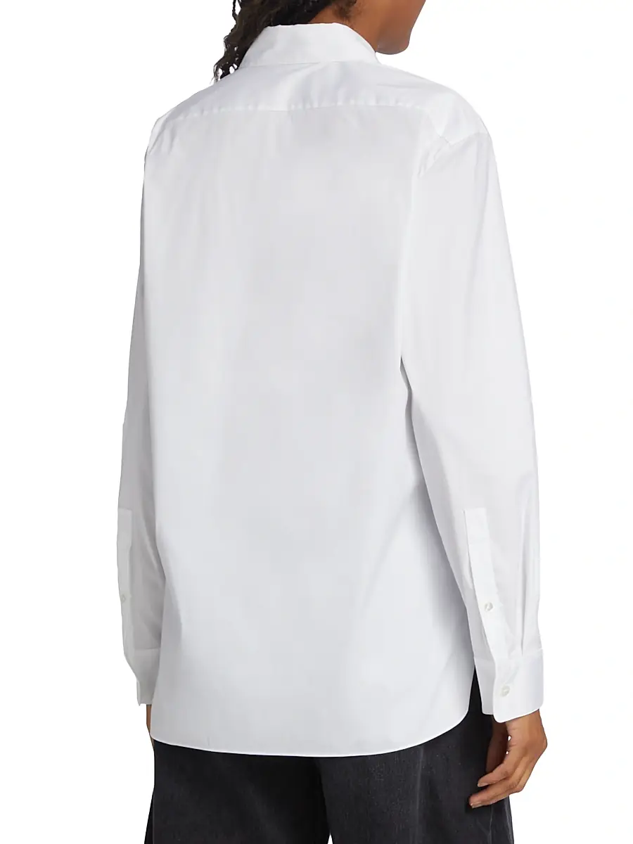 Theory Women's Classic Cotton-Blend Button-Front Shirt | Thumbnail 5