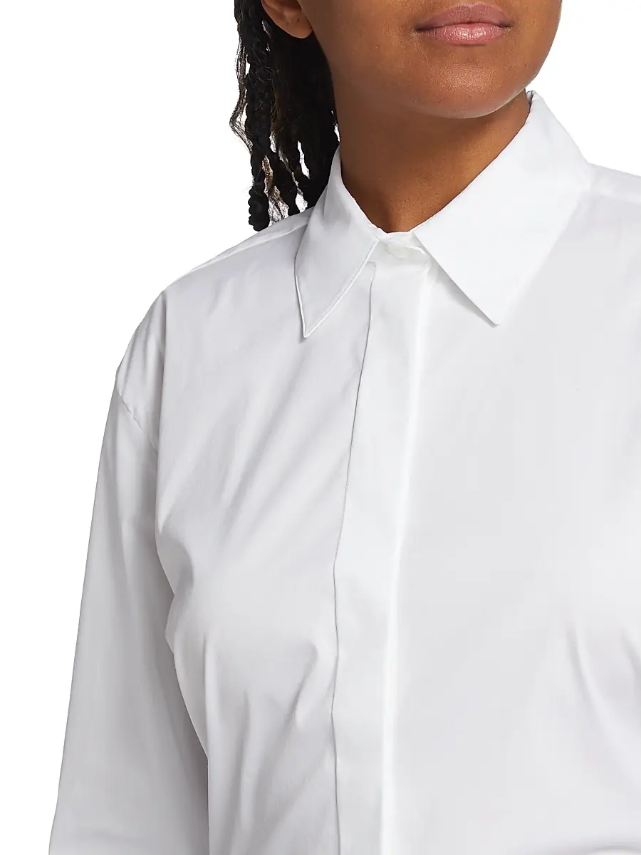 Theory Women's Classic Cotton-Blend Button-Front Shirt | Thumbnail 6