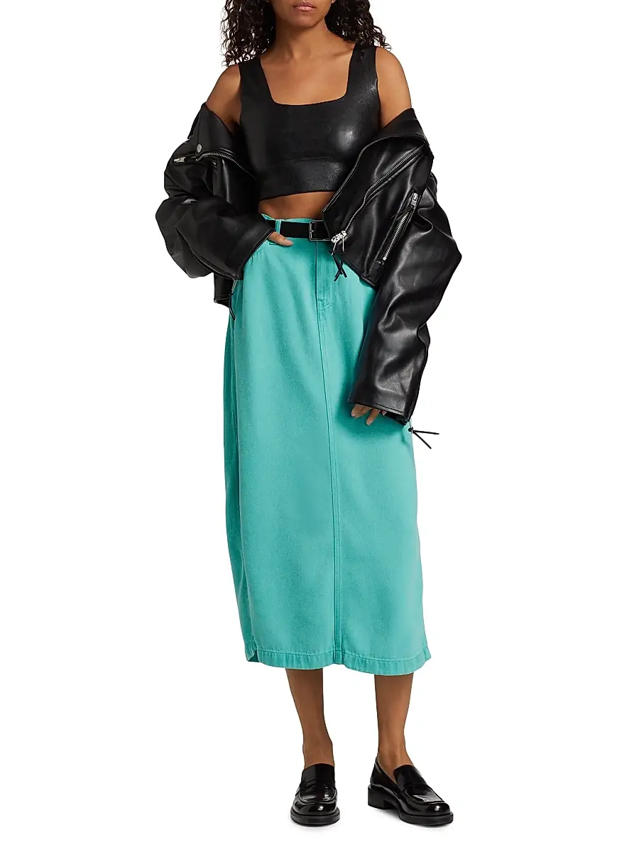 7 For All Mankind Women's Stretch Denim Midi-Skirt | Thumbnail 2 7 For All Mankind Women's Stretch Denim Midi-Skirt | Thumbnail 2