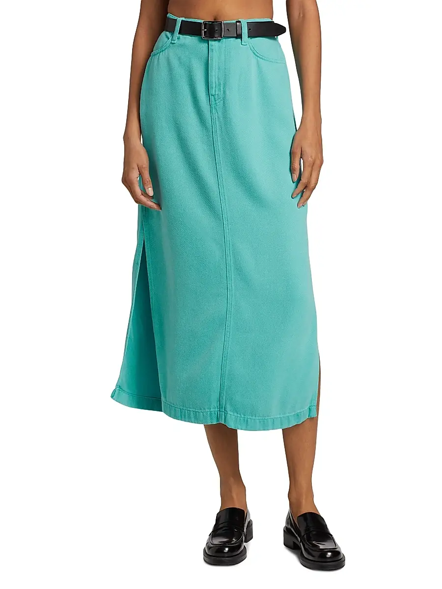 7 For All Mankind Women's Stretch Denim Midi-Skirt | Thumbnail 3 7 For All Mankind Women's Stretch Denim Midi-Skirt | Thumbnail 3